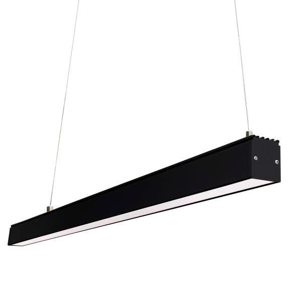 Линейный подвесной светильник на тросах 80W 5000К 2400мм черный Led-Story PROFI - фото 1 - id-p1832892837