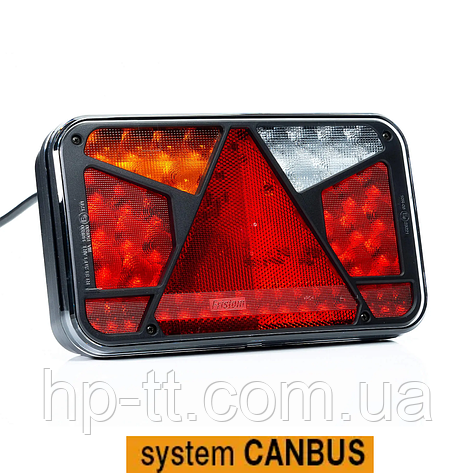 Ліхтар задній світлодіодний Fristom - лівий FT-370 L TB LED O BAJONET 6PIN 12V, фото 1