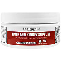 Підтримка печінки та нирок для домашніх тварин, Liver and Kidney Support for Pets, Dr. Mercola, 39 гр (39,3