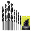 Свердло набір №8 спіральних свердел 8 шт діаметр 3-10 мм триточкові з підрізувачем, фото 3