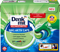 Капсули для прання (3 в 1, Active Caps) (22 шт.) [Denkmit Vollwaschmittel Caps 3in1 Aktiv]