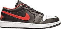 Кроссовки Nike AIR JORDAN 1 LOW черно-бело-красные 553558-063