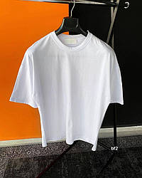 Чоловіча базова футболка оверсайз (біла) bf2 якісний повсякденний спортивний одяг для хлопців