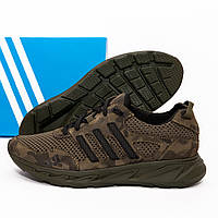 Мужские кроссовки летние сетка Adidas Military style 40-45 хаки