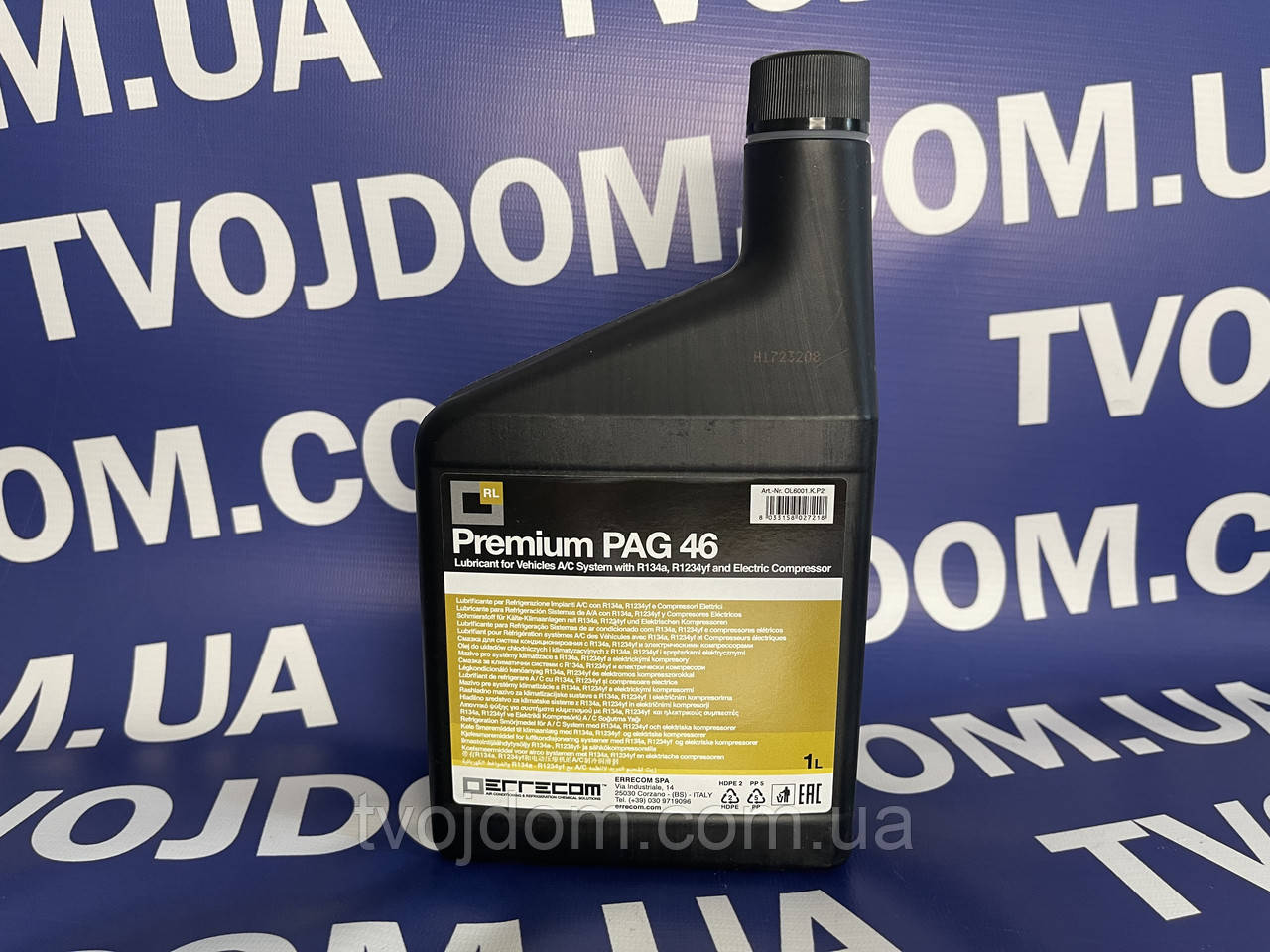 Масло для автокондиционеров Errecom Premium PAG 46 1LT (OL6001.K.P2 ...