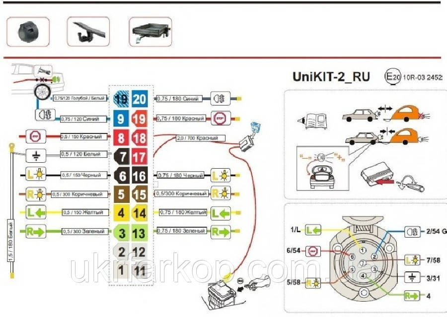 Модуль блок согласования фаркопа, блок для подключения фаркопа, Unikit 1L, Универсальный - фото 7 - id-p1832968845