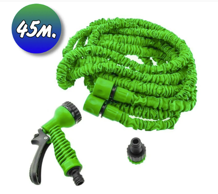 Cадовий шланг для поливання Magic-hose Pro 45м (150FT) з розпилювачем, зелений, фото 1