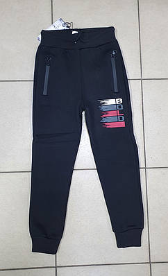 Штани спортивні теплі BOLD для хлопчика 5-9 років арт.1040, Розмір дитячого одягу (по зросту) 116, Колір Чорний