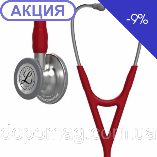 Кардіологічний стетоскоп 3M Littmann Cardiology IV бордовий 6184