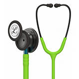 Стетоскоп Littmann Classic III 5875 лаймовий з головкою й наголов'я димчастого кольору на ніжці блакитного кольору, фото 3