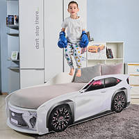 Ліжко-машина "Лексус" сіро-біле (170/180*80 см)