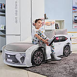 Ліжко-машина "Лексус" сіро-біле (170/180*80 см), фото 2