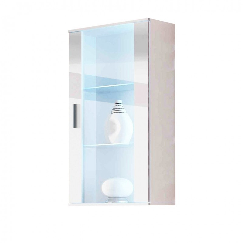 Вітрина навісна у вітальню з ламінованої ДСП та скла Soho S2 Сama без підсвічування, фото 1