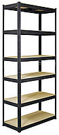 Стелаж Бюджет на 6 полиць ДСП метал Оцинкований 2400х1200х400 мм (Меткас-ТМ)