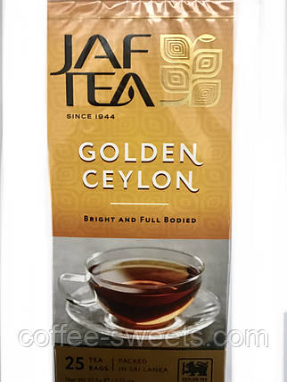 Чай Jaf Tea Golden Ceylon чорний у пакетиках 25 шт. х 1,5 г, фото 2