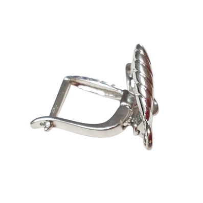 Основи для сережок Finding Швензи із замком Сталисті 16 мм x 11 мм х 3 мм Ціна за 1 штуку