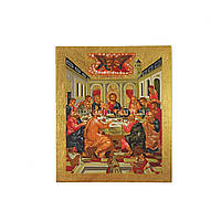 Икона Тайная вечеря ручная роспись на холсте 9 Х 11,5 см