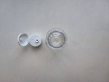 100 - 107 мл 28/410 Круглий з білою кришкою фліп-топ 28 мм, ПЕТ пляшка, флакон пластиковий, пластмасовий, фото 4