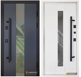 Вхідні вуличні двері Abwehr (Абвер) 496 UFO Cottage Black з терморозривом