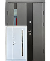 Вхідні двері вуличні Redfort Марсель Glass 1200 Антрацит, клас Композит