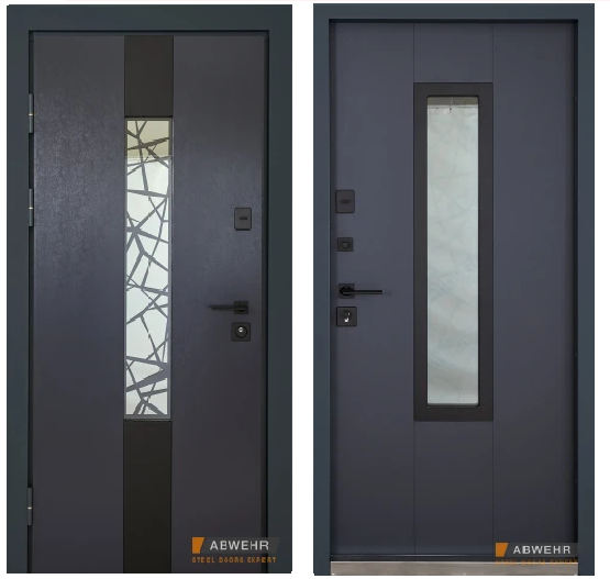 Вхідні двері вуличні Abwehr (Абвер) Olimpia Glass BIONICA 2 з терморозривом