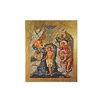 Икона Крещение Господне ручная роспись 9 Х 11,5 см