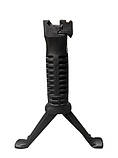 Тактична ручка-сошки на цівці DLG TACTICAL (DLG-066) з бічною планкою Пікатінні (висота до 220 мм), фото 3