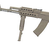 Тактична ручка-сошки на цівці DLG TACTICAL (DLG-066) з бічною планкою Пікатінні (висота до 220 мм), фото 10