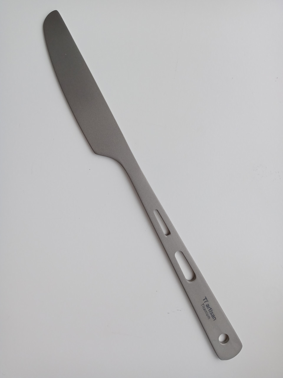 Титановий ніж Tiartisan 185 мм. Туристичний титановий посуд.