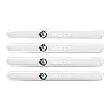 Комплект захисних плівок під ручки авто з логотипом Skoda комплект 8шт, фото 2