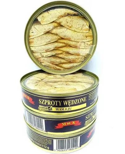 Купить Шпроты в масле M&K с прозрачной крышкой Польща, 160 гр., цена 74 ...