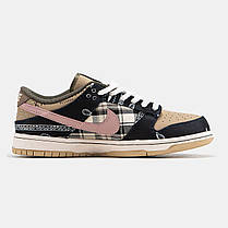 Чоловічі Кросівки Nike SB Dunk x Travis Scott Black Brown / Найк СБ Данк Тревіс Скотт Коричневі з Чорним, фото 3