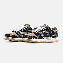 Чоловічі Кросівки Nike SB Dunk x Travis Scott Black Brown / Найк СБ Данк Тревіс Скотт Коричневі з Чорним, фото 4