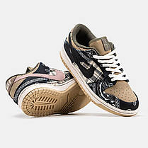 Чоловічі Кросівки Nike SB Dunk x Travis Scott Black Brown / Найк СБ Данк Тревіс Скотт Коричневі з Чорним, фото 6