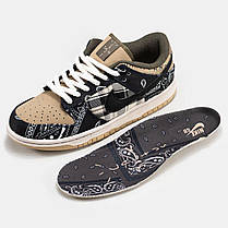 Чоловічі Кросівки Nike SB Dunk x Travis Scott Black Brown / Найк СБ Данк Тревіс Скотт Коричневі з Чорним, фото 5