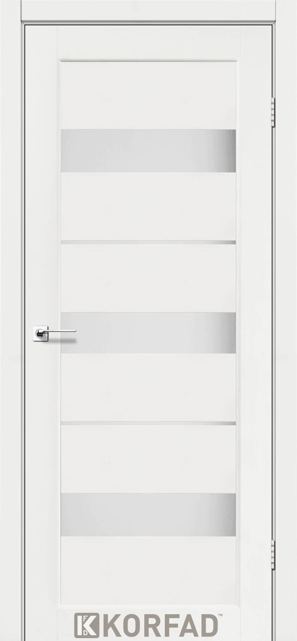 Двері міжкімнатні Корфад/ KORFAD PR-12 Ясен білий (зі склом сатин), фото 1