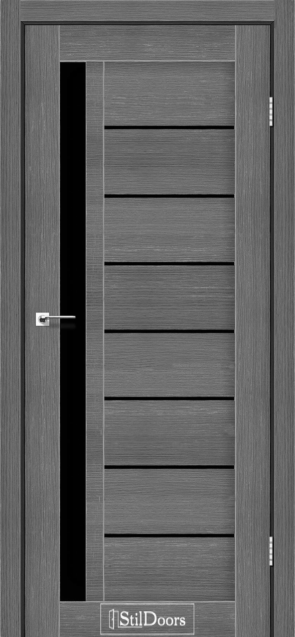 Двері міжкімнатні Стільдорс/ StilDoors London - Дрім Вуд (з чорним склом), фото 1