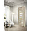 Міжкімнатні двері Оміс Лагуна ПВХ дуб Latte (скло сатин), фото 2