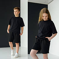 Детские летние однотонные шорты размер oversize