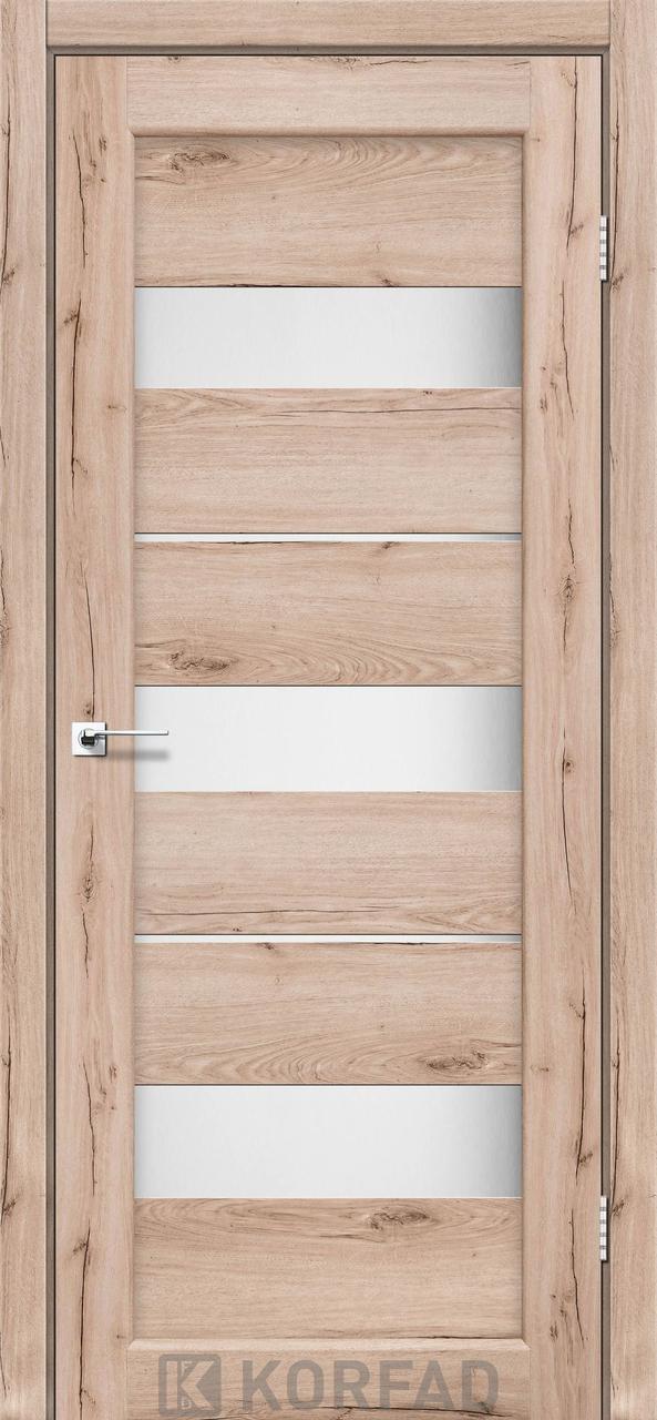 Двері міжкімнатні Корфад/ KORFAD PR-12 Дуб тобакко (зі склом сатин), фото 1
