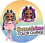 LOL Surprise OMG Sunshine Makeover Перемикачі Fashion show Doll color change glitter лялька лол змінює колір, фото 4