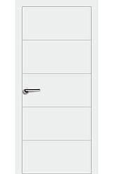 Двері міжкімнатні Брама 7.02 Емаль біла з фрезуванням (фарбовані двері Brama)