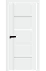 Двері міжкімнатні Брама 7.03 Емаль біла з фрезуванням  (фарбовані двері Brama)