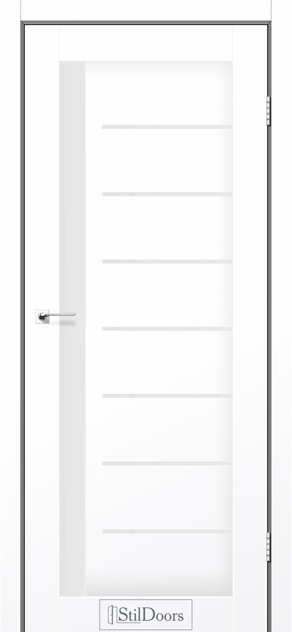 Двері міжкімнатні Стільдорс/ StilDoors London - Білий кристал (зі склом сатин), фото 1