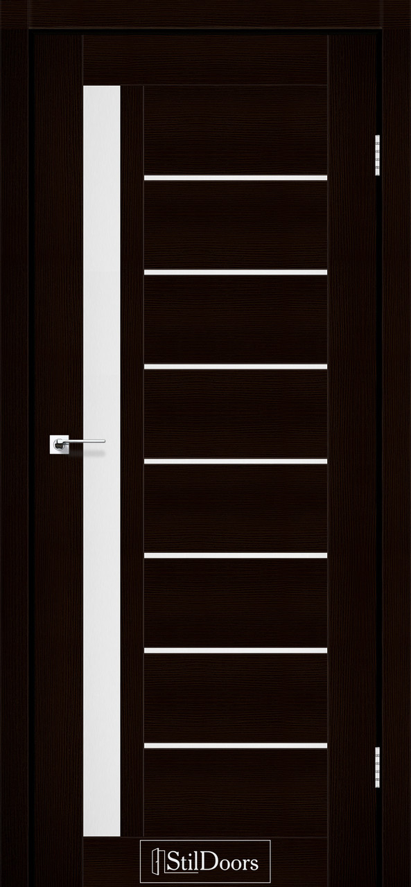 Двері міжкімнатні Стільдорс/ StilDoors London - Венге преміум (зі склом сатин), фото 1