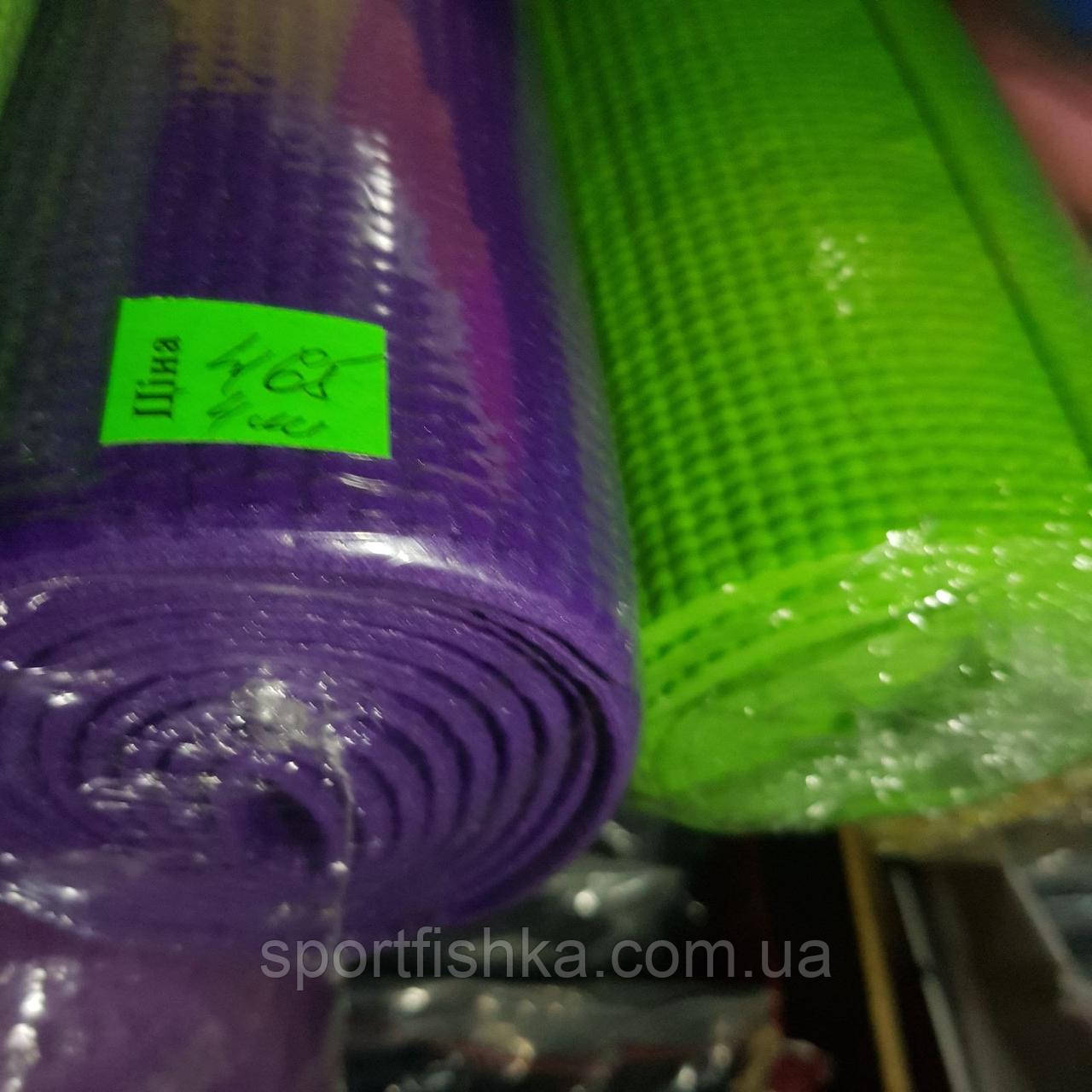 Килимок поштовхом для фітнесу та йоги кольору салатовий, фото 1