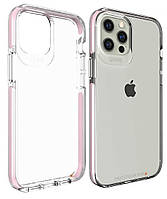 Противоударный прозрачный чехол Gear4 Piccadilly D3O для Iphone 12/12 Pro (6.1") Pink + Transparent