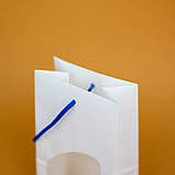 Пакет подарунковий маленький з вікном 120*80*190 Харчовий пакет для гостинців на дитячий день народження в дитячий садок, фото 2