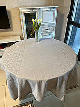 Скатертина українська 140*176 см Преміум національна вишиванка на стіл велика, на круглий квадратний стіл