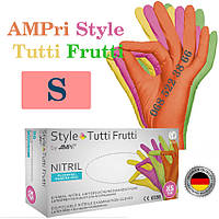 Перчатки нитриловые 4-цвета AMPri Style Tuti-Fruti размер S, плотность 4г, уп.100 шт